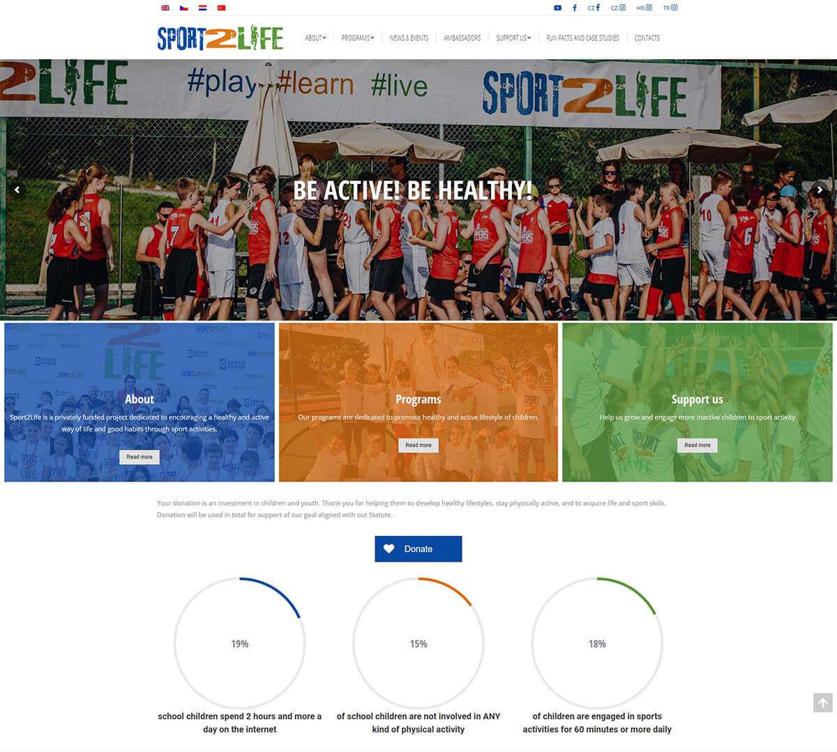 Sport2Life web stranica