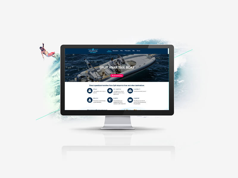 Split Hvar Taxi boat dizajn web stranice