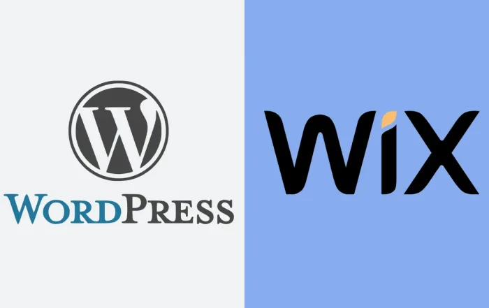 Wordpress i Wix logotipi platformi