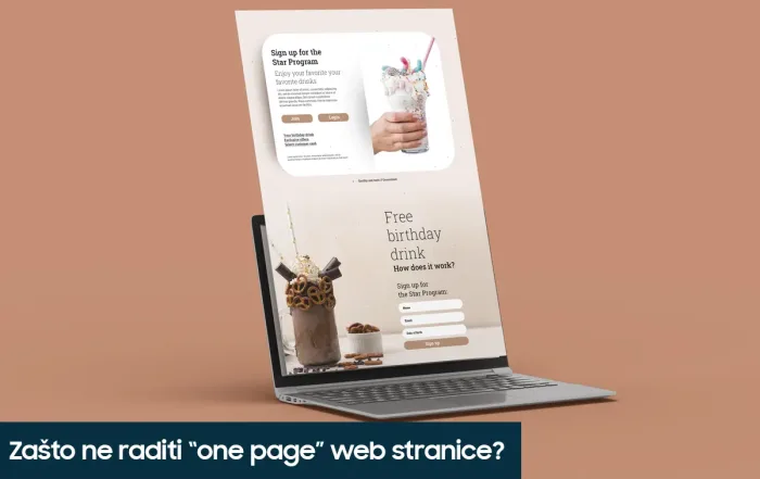 One page web stranice