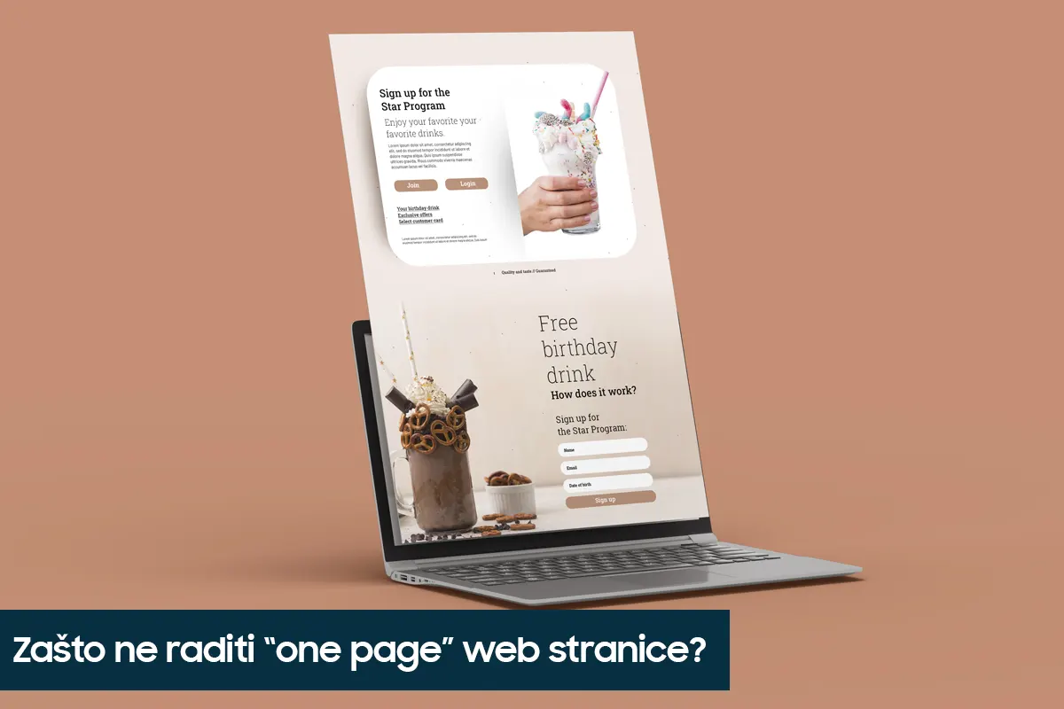 One page web stranice
