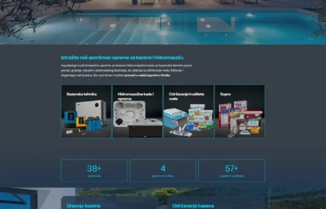 Aquadesign web projekt tvrtke Insieme