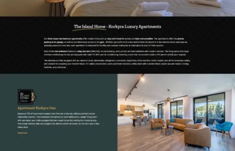 Web stranica The island home koju smo napravili za našeg klijenta