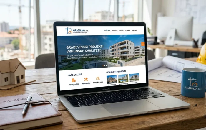 web stranica građevinske tvrtke
